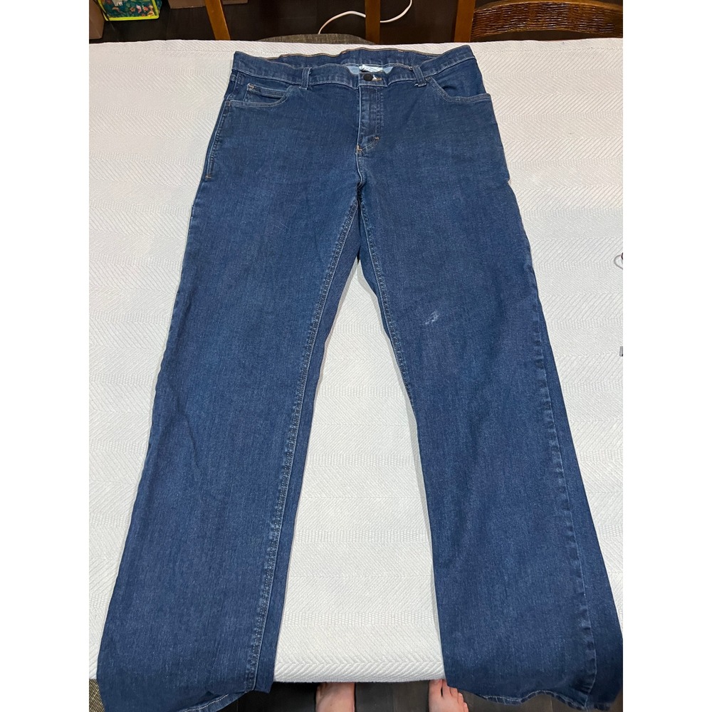 Crude CAT 2 FR Jeans Mens 36x36 Blue Denim Cargo BP ATPV 13 Pants 12 oz